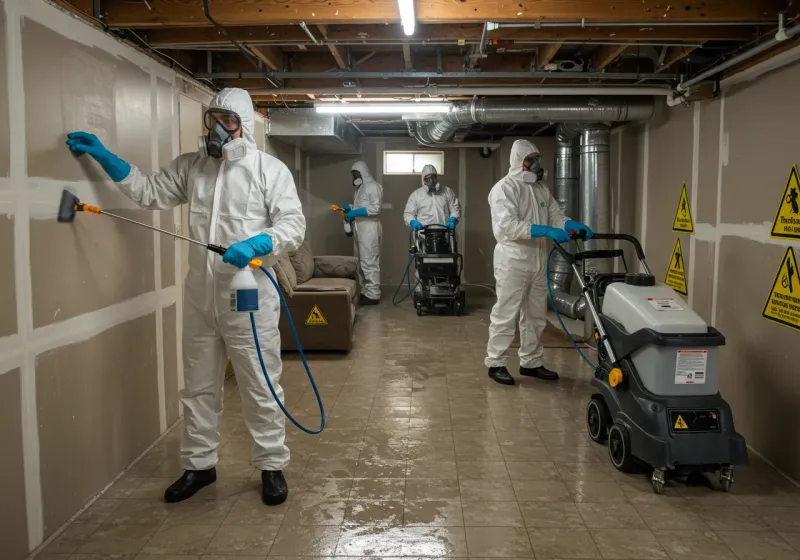 Basement Moisture Removal and Structural Drying process in Maricopa, AZ